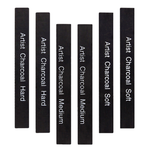 24Pièces Crayons De Charbon Compressé Robustes Pour Dessin Esquisse 1