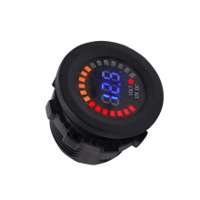 Voltmeter Nero Display Digitale 12V Impermeabile