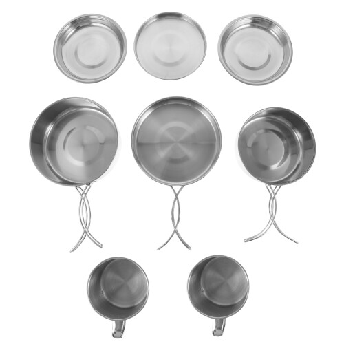 2Set Set Cucina Resistente Argento Outdoor
