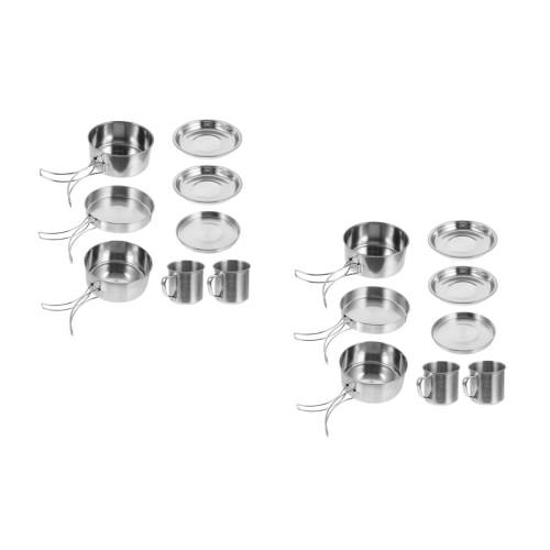 2Set Set Cucina Resistente Argento Outdoor 1