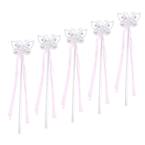 10Pz Bacchette Fatate Farfalle Rosa in Per E Feste 2