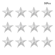 50Pz Rivetti Pentagramma Argento Per Abbigliamento E Scarpe
