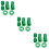 3Set Kit Tappi Valvole in Lega Alluminio Verde Per Auto 9