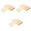 150Pcs Light Yellow Wood Liners Oilproof Snack Wraps 5