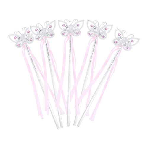 10Pz Bacchette Fatate Farfalle Rosa in Per E Feste 1