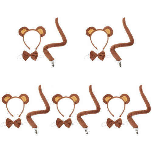 5Set Cosplay Orso Con Cerchietti , Coda E 2