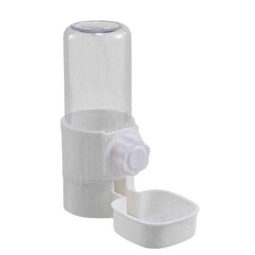 Bird Water Feeder Automatic Gravity Dispenser for Parrots and Small Pets, Easy Install, White