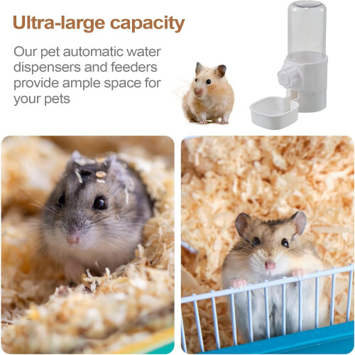 Bird Water Feeder Automatic Gravity Dispenser for Parrots and Small Pets, Easy Install, White 1