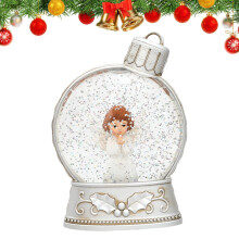 Christmas Light Up Snow Globe Angel Snow Globe Ornament Lighted Glitter Ball Indoor Decor Lamp Water Glitter Globe