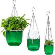 Outdoor Hanging Plant Pot Basket, Drainage Holes with Premium Materials, Indoor Hanging Flower Pots Featuring Double Layer Design, Self Watering Hangi