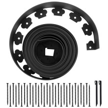 Bordura da Giardino in Plastica-Duoku-10 m x 10 cm-con 30 Pali-Installazione Facile Senza Scavare-Resistente ai UV