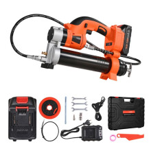 Pistolet à Graisse Électrique sans Fil 20 V 55 MPa-Duoku-avec Batterie 2,0 Ah-Éclairage LED, Long Tuyau, Étui de Transport