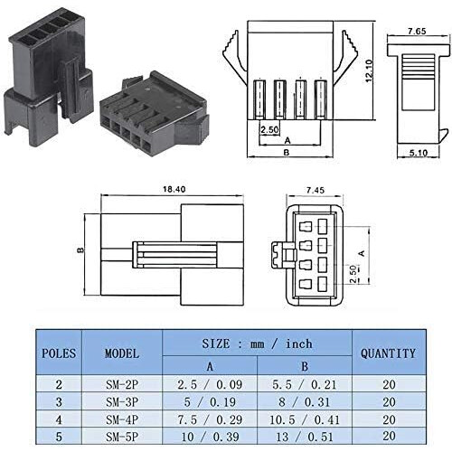 Κιτ συνδέσμων Jst Sm 2,5 mm με βήμα 560 τεμαχίων, σύνδεσμοι από καθαρό χαλκό με επικάλυψη 1