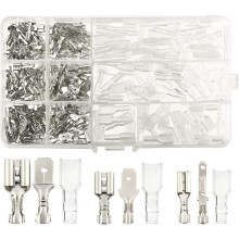 Kits de terminais elétricos, terminais termorretráteis tipo bala com máxima estabilidade térmica, conectores macho de emenda rápida para