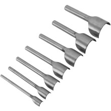 Troqueles de corte de cuero con orificios semicirculares para manualidades, herramienta de corte de cuero en forma de V apta para profesionales y