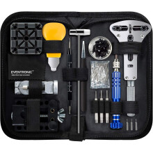 Kit profissional para reparo de relógios, conjunto de ferramentas para substituição de bateria com removedor de elos ajustável, chave de fenda