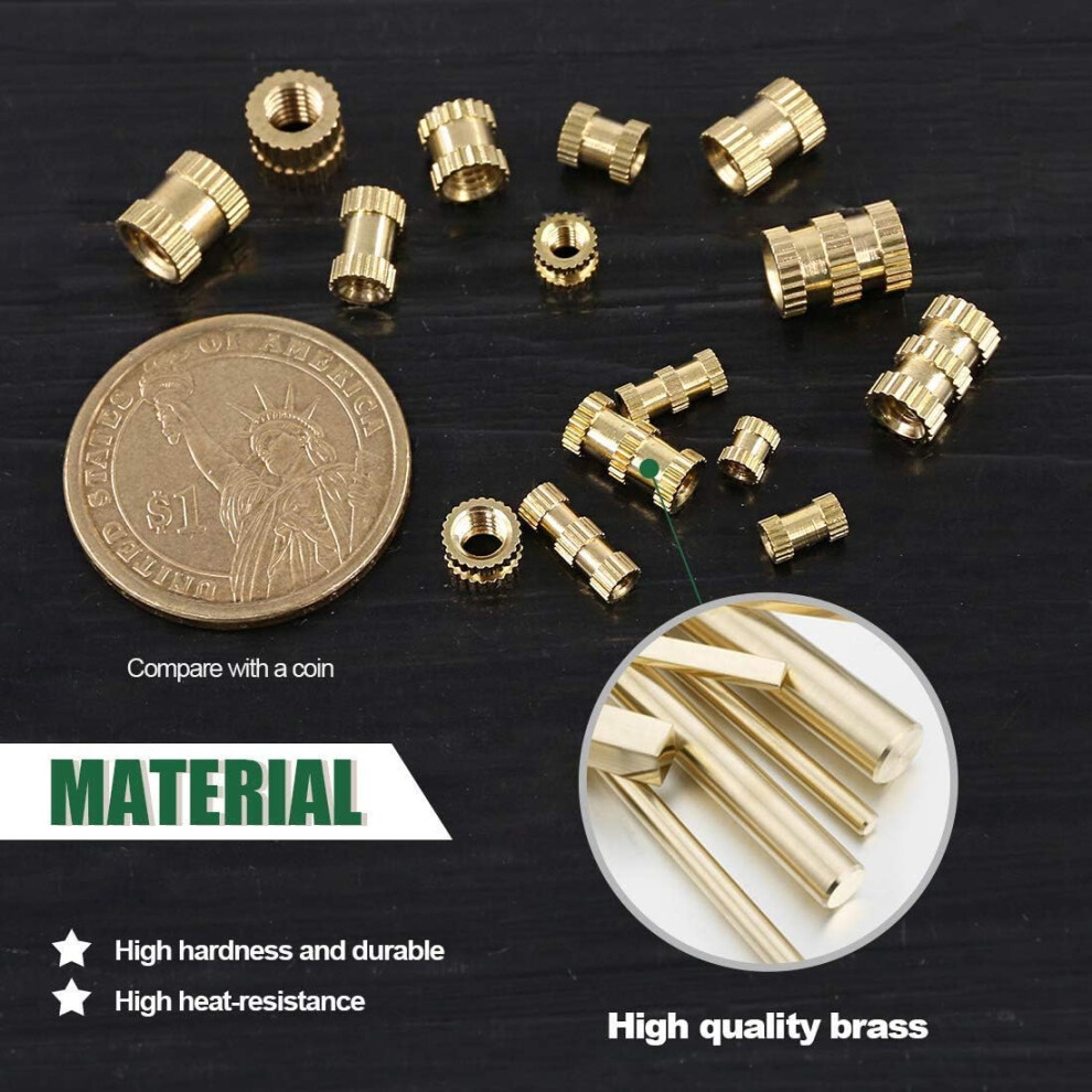 Heat Set Inserts Threaded Brass Insert Nuts For 3D Printing, High Quality Brass Thermal Conductivity Corrosion Resisted Precision Craftsmanship Wide 9169997036629