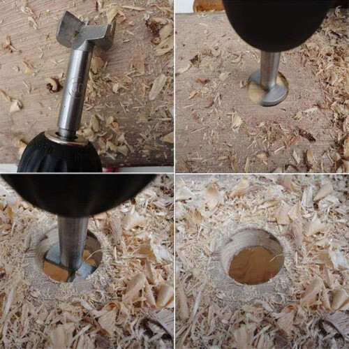 Professional Woodworking Tools, Forstner Drill Bits with Cemented Carbide, Precision Wood Drill Bits for Quick Drilling, Arc Curve Design Head 2