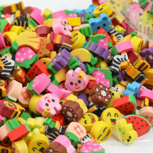 Mini Animal Fruit Erasers for Kids, Cute Pencil Erasers Assortment Soft Non-Toxic Rubber 3D Shaped Erasers for Classroom Student Prize Homework