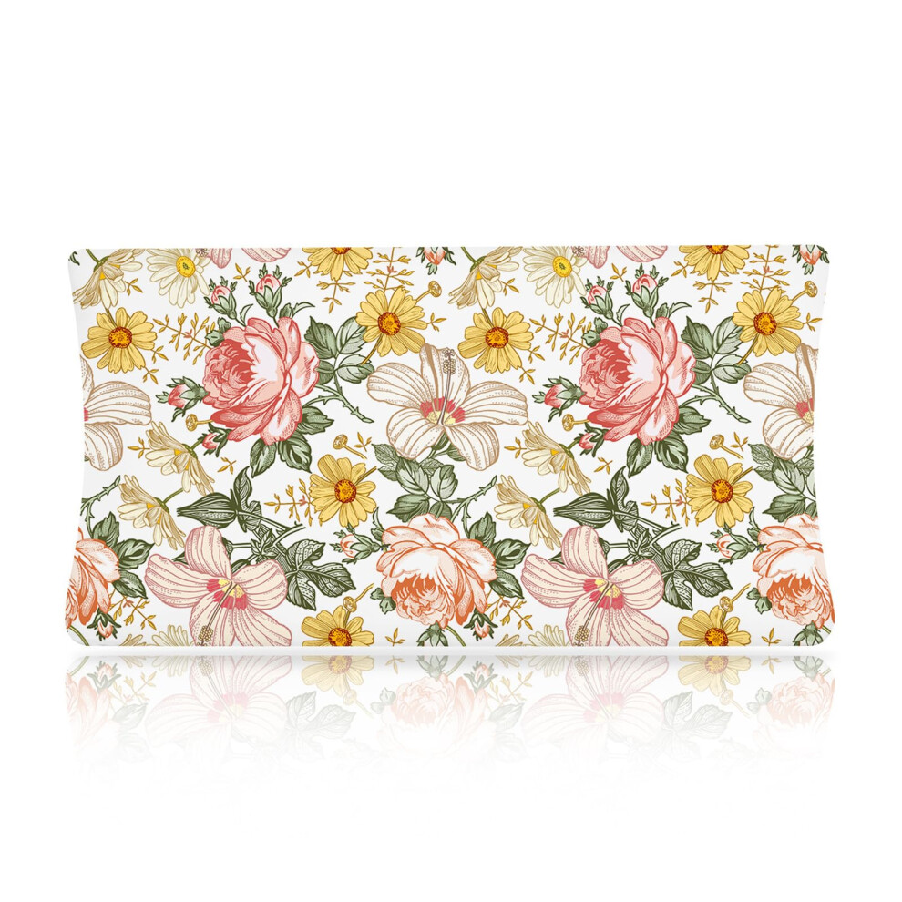 Baby Changing Pad Cover Soft Fabric Comfortable Infant Massage Mat Cover Vintage Floral Design