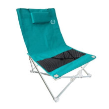 Siège de plage pliable - O'BEACH - Bleu turquoise - 70 x 54 x 70 cm - Acier - Textilène