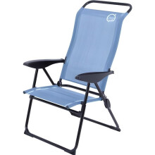 Fauteuil de camping 5 positions pliable - O'Camp - Bleu - Dimensions : 70 x 62 x 105 cm