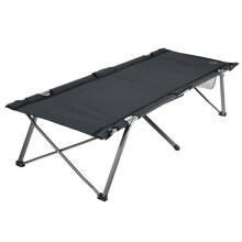Cama de camping dobrável - O'camp - Com bolsa de transporte - Preto - Dimensões 207 x 75 x 50 cm