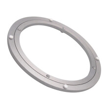 2St Zilveren Aluminium Draaibaar Ronde Basis Voor