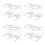 8Stk Wandmontage Baseballschläger Display Transparent 4