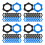 80Stk Mikrofon Anti-Roll Ringe, Silikon, Stoßdämpfend, Farbige Sets 6