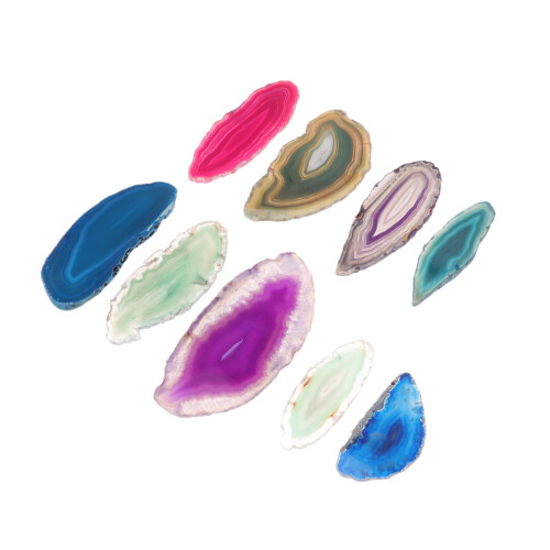 18Stk Achat Scheiben Geode Schmuck Für Pulloverketten 1