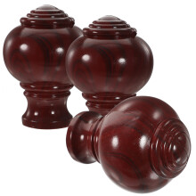 6St Roman Rod End Donkerrood Kunststof Elegant Voor Gordijnroede