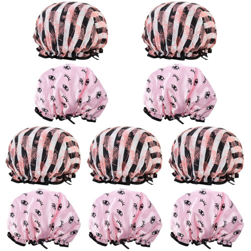 10St Elastische Douchemuts Waterdicht Voor Haar En Dames Assorti 2