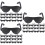 72Ud Gafas Mini Negras De Plástico Para Muñecas Y Utilería 8