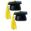 4St Compacte Zwarte Mini Doctoral Caps Van Resin Voor Souvenirs 3