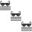 72Ud Gafas Mini Negras De Plástico Para Muñecas Y Utilería 10