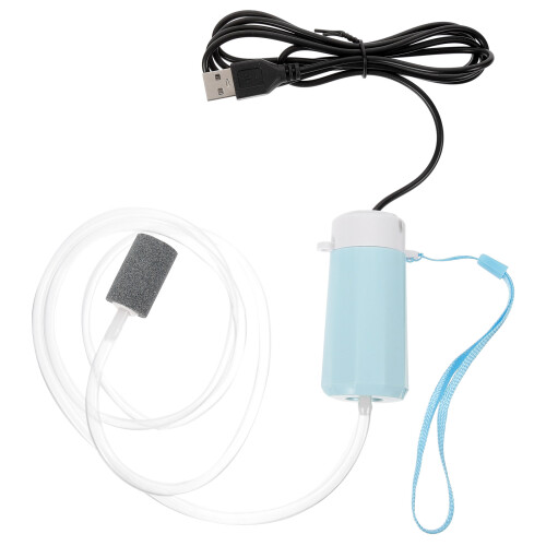 3Pcs Portable USB Aquarium Pump Sky-Blue ABS Oxygen Aerator 2