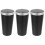 3Pcs PP Car Trash Can with Lid Silver Small Bin for Vehicle Use 6