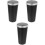 3Pcs PP Car Trash Can with Lid Silver Small Bin for Vehicle Use 5