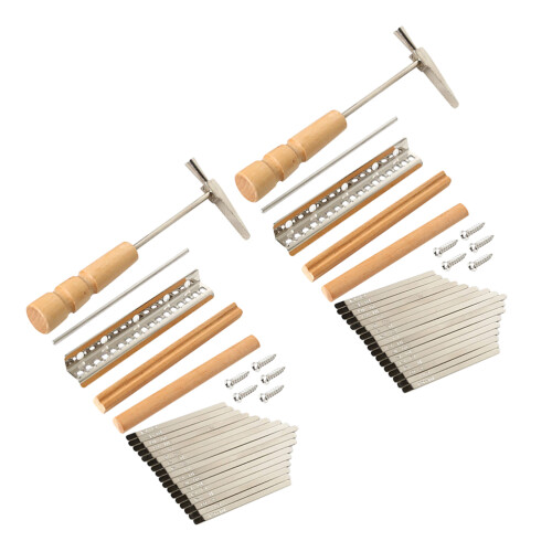 8Sets DIY Kalimba 17 Key Metal Replacement Kit with Saddle and Tools
