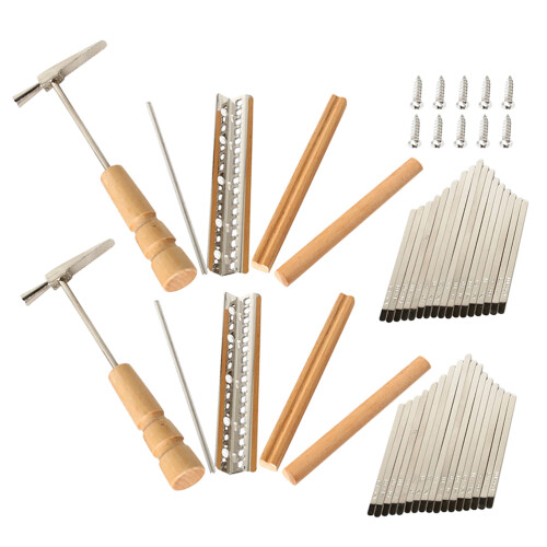 8Sets DIY Kalimba 17 Key Metal Replacement Kit with Saddle and Tools 1