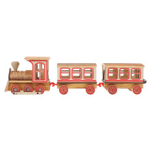 4Pz Trenino Decorativo in Legno E ABS Per E Gioco Bambini