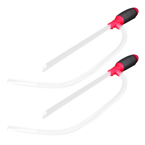 6St Draagbare Brandstofpomp Handmatig Plastic Met Sifonslang 1