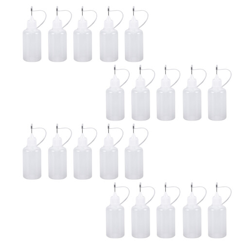 75Pcs Precision Needle Tip Glue Oil Dispenser Bottles Transparent
