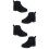2Pares Ankle Pretas Para Crianças Material Premium 6