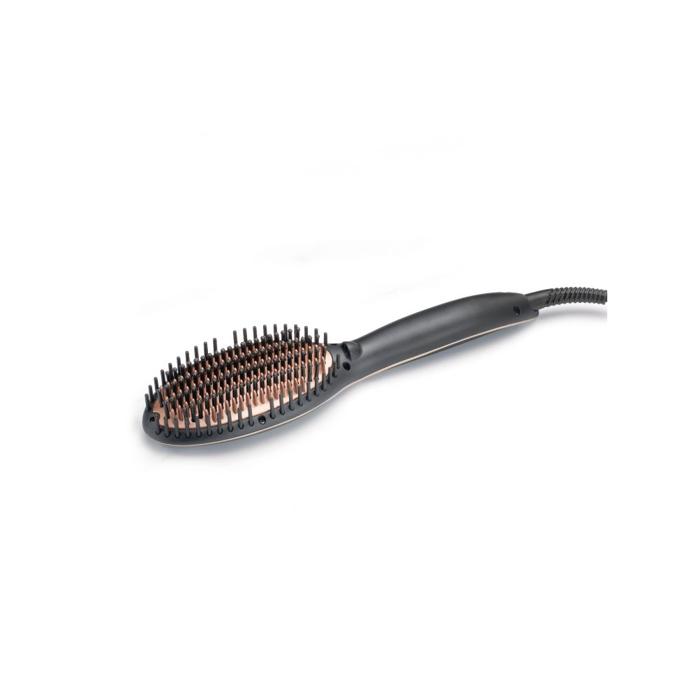 Diva Pro Styling Precious Metals Straight & Smooth Brush Rose Gold - Brush And Straightener Combined Pro203