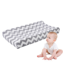 Changing Table Pad Cover Soft Stretch Breathable Cotton Fitted Nursery Sheets Fits Most Standard Pads Gray Wave