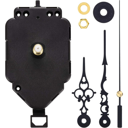 DIY Clock Movement Replacement Kit, Versatile Usage Well Function Quartz Mechanism for Craft and Home Repair, Battery Powered Jumping Second Wall Cloc