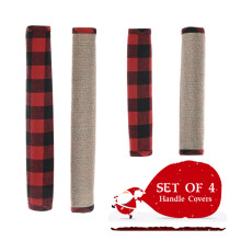 Farmhouse Decor Plaid Design, Linen Cloth With Double Lining For Draft Excluder, Personalizable With Embroidered Letters, Suitable For Refrigerator