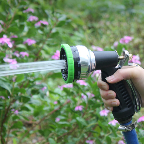Thumb Control Garden Hose Nozzle, Weather Resistant With Multiple Spray Patterns For Versatile Outdoor Use 2